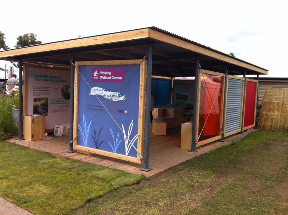 hardwood timber mat trade stand