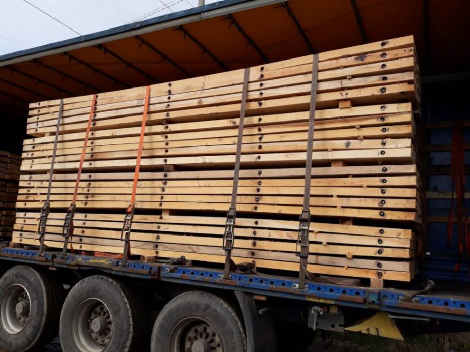timber road access mat pipeline